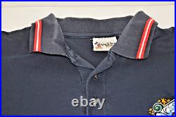 Vintage polo Shirt Walt Disney World Size L 2001 Navy Blue Red 100 Years Magic