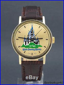 Vintage wind-up Walt Disney World Golden Cinderella Castle Bradley Watch