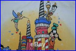 Vtg'90 Walt Disney World 25th Mickey Mouse Genie Tinkerbell Goofy t shirt Simba