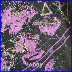 Vtg DISNEY Liquid Blue All Over Print Constellations Stars T shirt Walt World