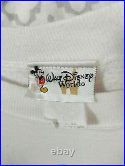 Vtg Walt Disney World Character Name Signatures Sweatshirt Size L Made in USA