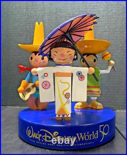 WALT DISNEY WORLD 50th Anniversary IT'S A SMALL WORLD Musical Figure Statue NIB
