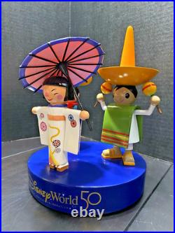 WALT DISNEY WORLD 50th Anniversary IT'S A SMALL WORLD Musical Figure Statue NIB