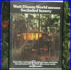 WALT DISNEY WORLD park VINTAGE 1976 POSTER GOLF COURSE VILLAS ORIGINAL AD ROLLED
