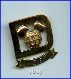WDP Walt Disney World Cast Member Host Badge Mickey Globe Costume Pin