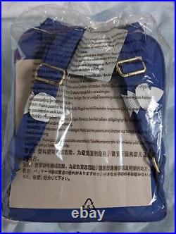 WDW 50th Anniversary Blue Canvas Loungefly Mini Backpack Walt Disney World Parks
