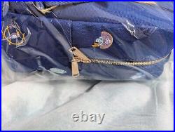 WDW 50th Anniversary Blue Canvas Loungefly Mini Backpack Walt Disney World Parks