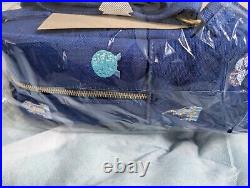 WDW 50th Anniversary Blue Canvas Loungefly Mini Backpack Walt Disney World Parks