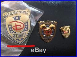 WDW Walt Disney World Cast Security Police Badge Mickey Icon Letter D Pin HTF