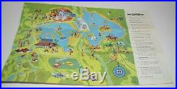 WDW Walt Disney World Dated 1971 Opening Year Map Contemporary Polynesian