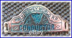 WDW Walt Disney World Railroad Cast Member Costume Conductor Train Hat Badge