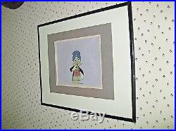 Walt Disney Animation Cell-rare 1950 Jiminy Cricket From The World Color Tv Show