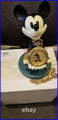 Walt Disney Mickey Mouse Gloved Hands Holding Pocket Watch Desk NEW RARE RARE