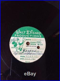 Walt Disney Productions Acetate Record It's A Small World Krakowiak Disneyland