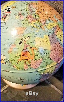 Walt Disney Rand McNally Rare 50's World Globe