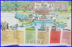 Walt Disney Vintage 1979 Magic Kingdom World Park Guide Map Souvenir 31 x 38