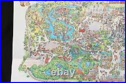 Walt Disney Vintage 1979 Magic Kingdom World Park Guide Map Souvenir 31 x 38