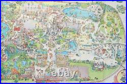 Walt Disney Vintage 1979 Magic Kingdom World Park Guide Map Souvenir 31 x 38