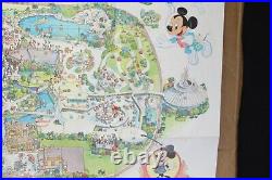 Walt Disney Vintage 1979 Magic Kingdom World Park Guide Map Souvenir 31 x 38