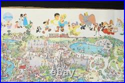 Walt Disney Vintage 1979 Magic Kingdom World Park Guide Map Souvenir 31 x 38