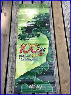 Walt Disney World 100 Years of Magic Theme Park Prop Vinyl Banner Sign 47 x 17