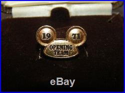 Walt Disney World 1971 Opening Team Mickey Hat Cast Service Award Pin 10k Gold