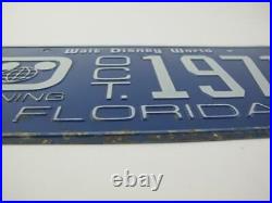 Walt Disney World 1971 Pre Opening BANNED 1ST Preview Center RARE License Plate
