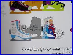 Walt Disney World 2016 Season's Greetings Ice Skates 6 Pin Boxed Limited Ed Set