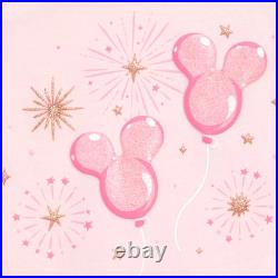 Walt Disney World 2024 Pink Sequins Mickey Balloon Spirit Jersey Women LARGE NEW