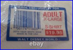 Walt Disney World 20 Magical Years Sweatshirt Mickey Factory Sealed New Vintage