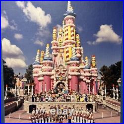 Walt Disney World 25th Anniversary Birthday Cake Castle VTG Wooden Alphalam D11