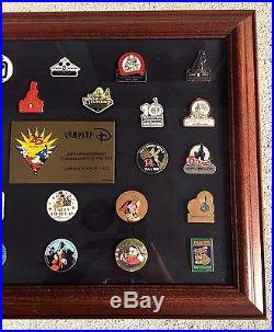 Walt Disney World 25th Anniversary Company D LE 1000 Cast Member Framed Pin Set