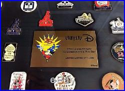 Walt Disney World 25th Anniversary Company D LE 1000 Cast Member Framed Pin Set