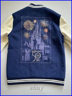 Walt Disney World 50 Year Anniversary Varsity Jacket Size Small