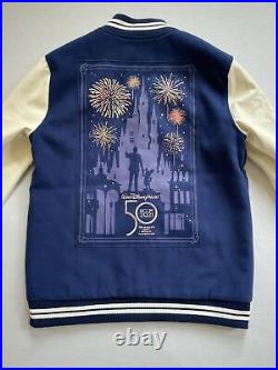 Walt Disney World 50 Year Anniversary Varsity Jacket Size Small