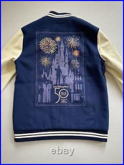 Walt Disney World 50 Year Anniversary Varsity Jacket Size Small