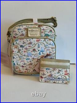 Walt Disney World 50 Year Maps and Attractions Crossbody bag withwallet BN withtags