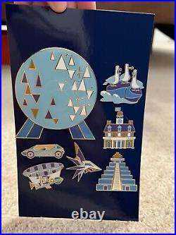 Walt Disney World 50th Anniversary 7 Pin Collection Epcot LE