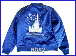 Walt Disney World 50th Anniversary Castle Satin Bomber Jacket Large New