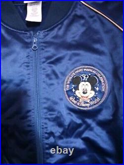 Walt Disney World 50th Anniversary Celebration Castle Satin Bomber Jacket Medium