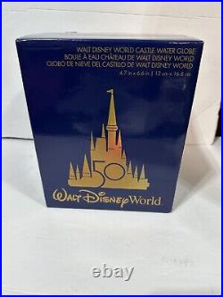 Walt Disney World 50th Anniversary Cinderella Castle Water Musical Snow Globe