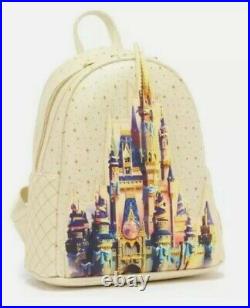 Walt Disney World 50th Anniversary Cinderella Castle White Loungefly Backpack