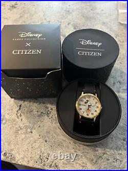 Walt Disney World 50th Anniversary Citizen Watch Mickey Mouse on Face with Castle