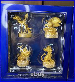 Walt Disney World 50th Anniversary Fab 50 Gold Ornament Set of 19- All 4 PARKS