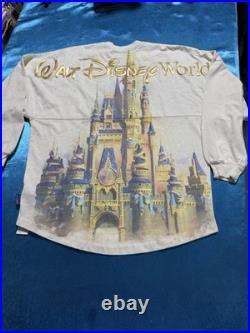 Walt Disney World 50th Anniversary Gold Castle Spirit Jersey Size XS