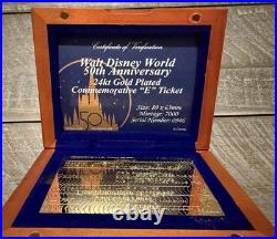 Walt Disney World 50th Anniversary Golden Ticket Limited Edition 946/7000