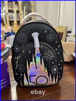 Walt Disney World 50th Anniversary Grand Finale Loungefly Backpack & Ear Set