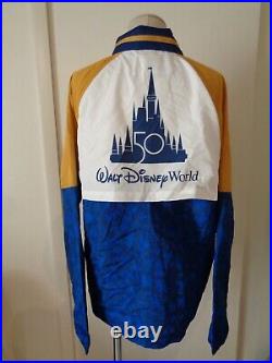 Walt Disney World 50th Anniversary Jacket with Hidden Hood Castle Adult M NWT
