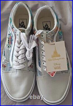 Walt Disney World 50th Anniversary Magic Vans Off The Wall Shoes Size M8 / W9.5