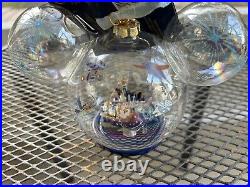 Walt Disney World 50th Anniversary Mickey Icon 4 Parks Glass Ornament WDW NWT